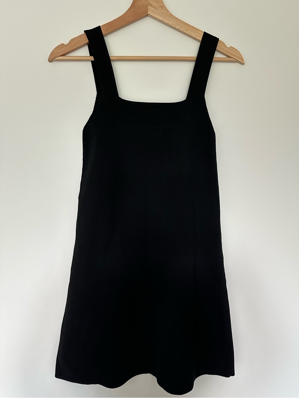 Mango Black Square-Neck Mini Dress